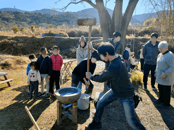 餅つきチャレンジ